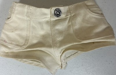   Build-A-Bear Workshop BABW Cream Denim Shorts Outfit for Bears & Dolls!  