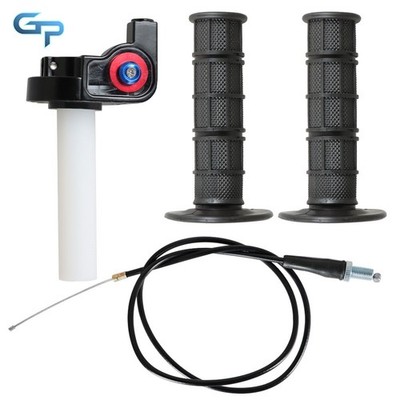 7/8'' 22mm Motorcycle Twist Throttle Handle Grip with Cable 50-250CC ATV DirtBike