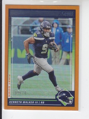 2024 Score KENNETH WALKER III Orange First Down Foil /10 SSP Seahawks #255