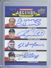 2025-26 Chicago Blackhawks Centennial 8-Way Achievement 6/10 Glenn Hall Auto e0y