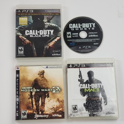 PS3 Call of Duty Bundle Lot of 4 Modern Warfare 2 & 3, Black Ops, Ghosts Tested