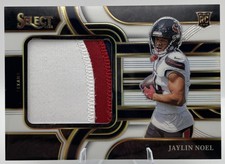 2025 Select Jumbo Rookie Swatch Jaylin Noel /99 White Prizm Patch Texans RC