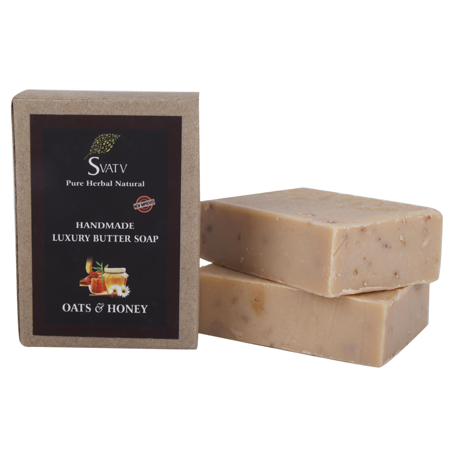 SVATV Handcrafted Sapone with Oats & Honey | Soothing Herbs | (y1D)