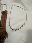 72 Vintage  Copper Coated /Brass   16 “ Chains With Butterfly Rhinestone Pendant
