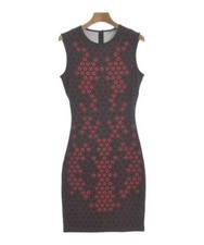 Alexander McQueen Red Black Short Sleeve Knee Length Dress Size 38 Women