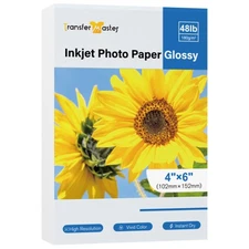 120 Sheets Glossy Photo Paper 4X6 Inches 48lb Professional Glossy Photographi...