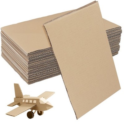 30pcs A4 Corrugated Sheets, 3mm Thick Cardboard, Flat Kraft Cardboard for Packaging...