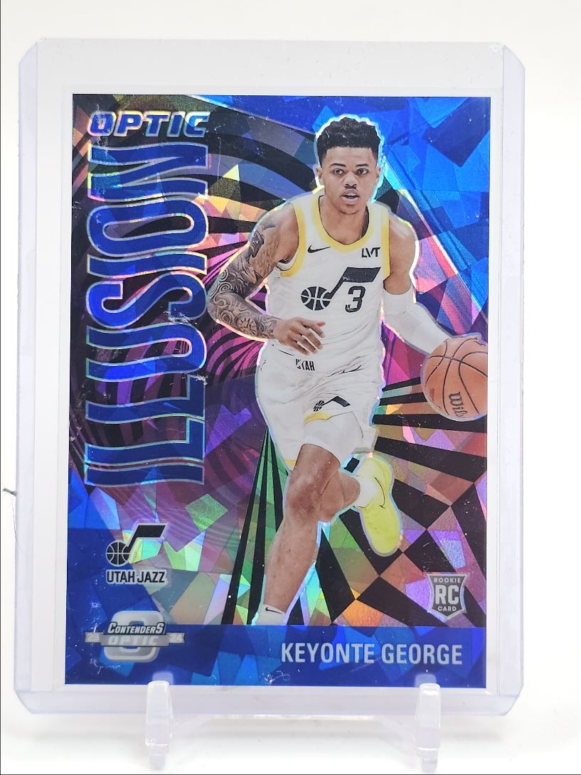 KEYONTE GEORGE 2023-24 CONTENDERS OPTIC ILLUSION BLUE ICE B RC /75 Q5908