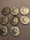 Lot of 8 1968 D Half Dollars (40% Silver) Buyer Takes All