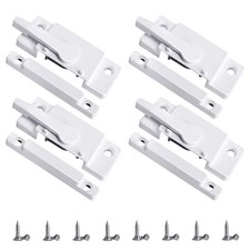 4 Pack Sliding Window Sash Locks for Single-Hung and Double-Hung White-4Set