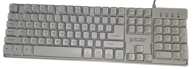 Skytech Gaming Keyboard K-1000W RGB Backlit Wired White Mechanical Feel Tested