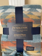 Pendleton Jacquard Throw 50" x 70" Fringed 100 Polyester New With Tags 