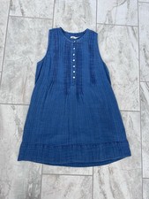 Faherty Dream Cotton Gauze Isha Dress Indigo Soft Comfy Cool Indigo Size Large