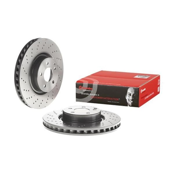 2X Brembo Bremsscheiben 335Mm Gelocht/Innenbel. Vorne Passend FÜR MERCEDES-BENZ-image