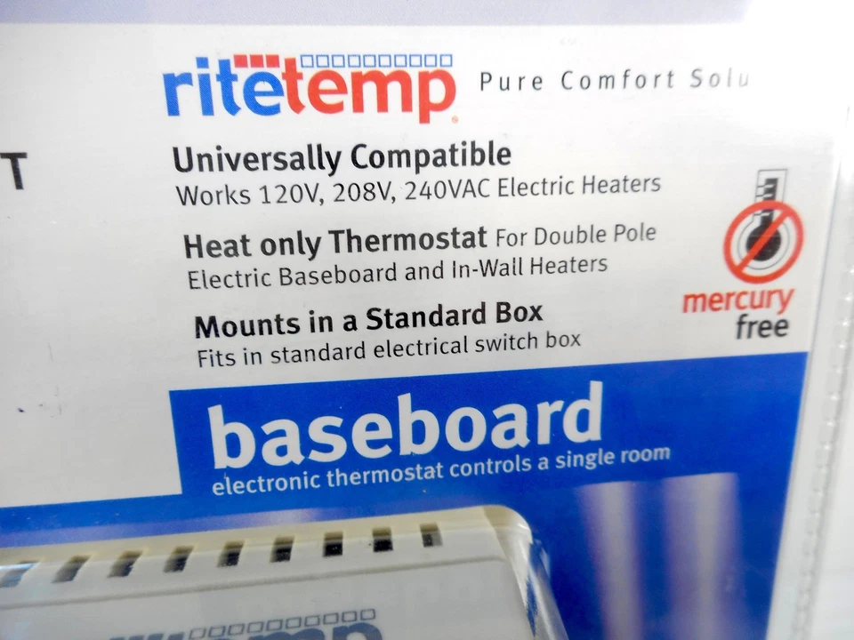 Ritetemp Heat Only Baseboard Thermostat  Universal 442-658 Model 8046  - New - Image 3 of 4