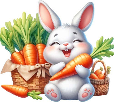 Osterhase Hase Karotte Wandbild Schlafzimmer Fenster Vinyl Aufkleber Abziehbild 6 Größen