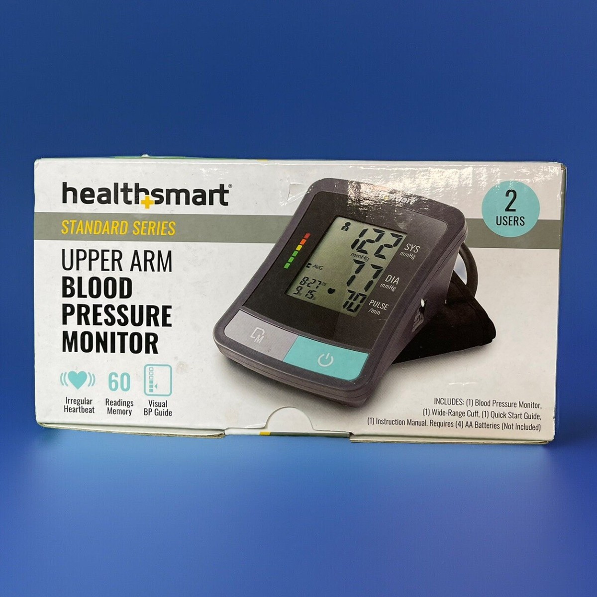 New HealthSmart Digital Standard Blood Pressure Monitor Pulse Rate