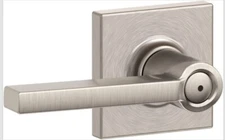Schlage Latitude Privacy Door Lever Set with Collins Trim - F40 LAT COL