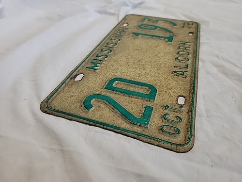 1972 Mississippi License Plate - Alcorn - Picture 2 of 5