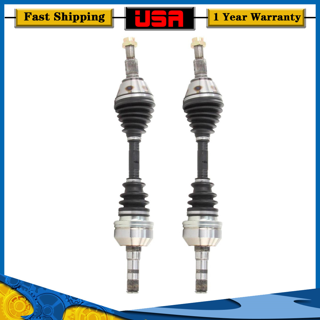 Front Left & Right CV Axle Shafts For 2003-2011 Saab 9-3 2.0L Turbo w/ Warranty