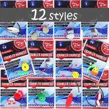 Fish WOW!® Crawler Harness Rig 1-hook 2-hook 3-hook Spinner Blade spoon lure lot