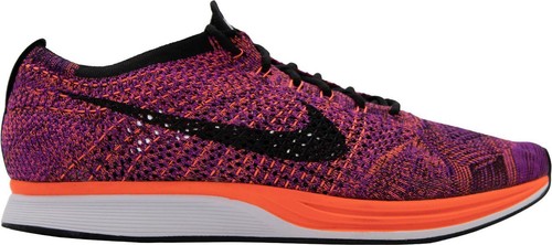 Nike Flyknit Racer Acai Berry Pink Orange Running Shoe 