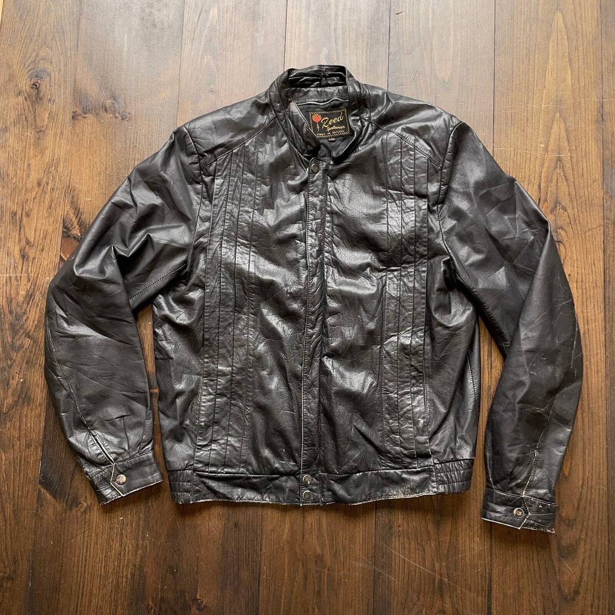 Vintage 1990s Genuine Leather Jacket / size L44 (see measurements