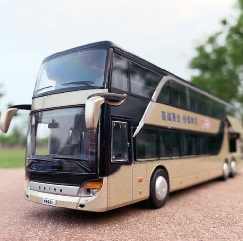 1:32 Alloy Bus Pull Back Model with Music Light Diecast Toy Vehicle New - Picture 4 of 15
