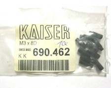 10x KAISER Madenschraube 690.462 M3 x 8D  Schraube  Neu   A8035