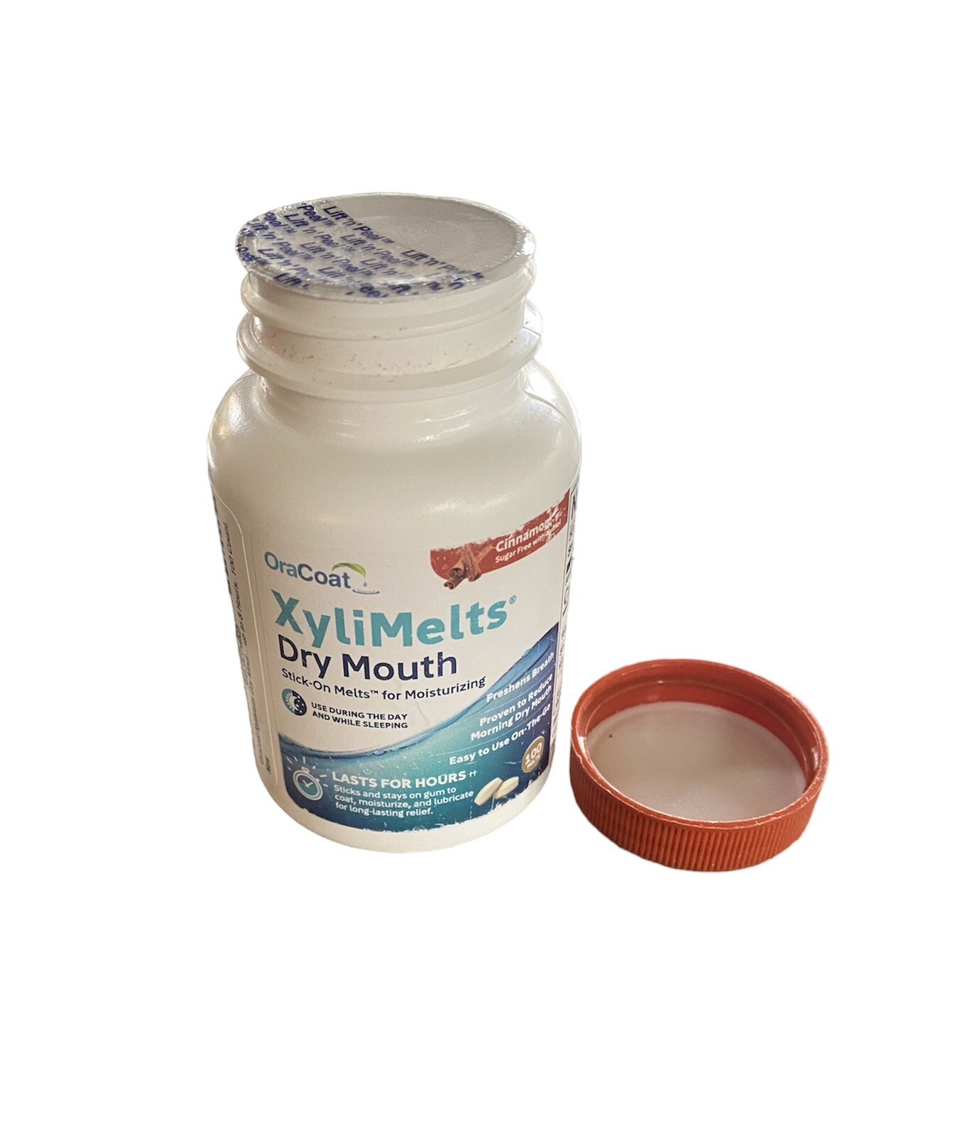 Xylimelts Dry Mouth Relief Oral Adhering Discs Cinnamon w/ Xylitol, Dry