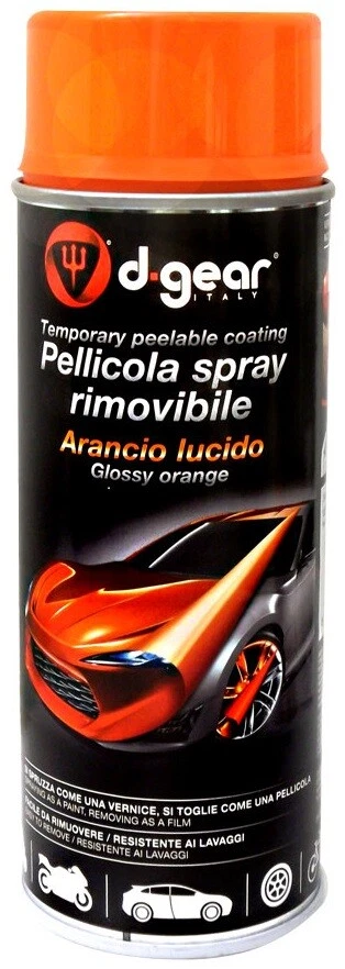 PELLICOLA VERNICE SPRAY RIMOVIBILE AUTO MOTO CAR WRAPPING 400ML D-GEAR SPORT - Immagine 4 di 4