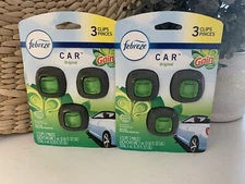 Febreze Gain Scent Car Air Freshener Vent Clips 2 Pack 6 Clips NEW Limited Ed.