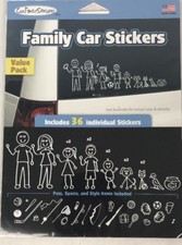 Family Car Stickers Value Pack Includes 36 Stickers Pets Sports Made In Usa Family Car Stickers Value Pack Includes 36 Stickers Pets Sports Made In Usa