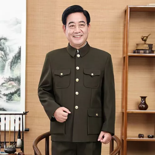 Tunica uomo cinese tuta cappotto pantaloni tradizionali Mao Zhongshan blazer giacche - Foto 14 di 14