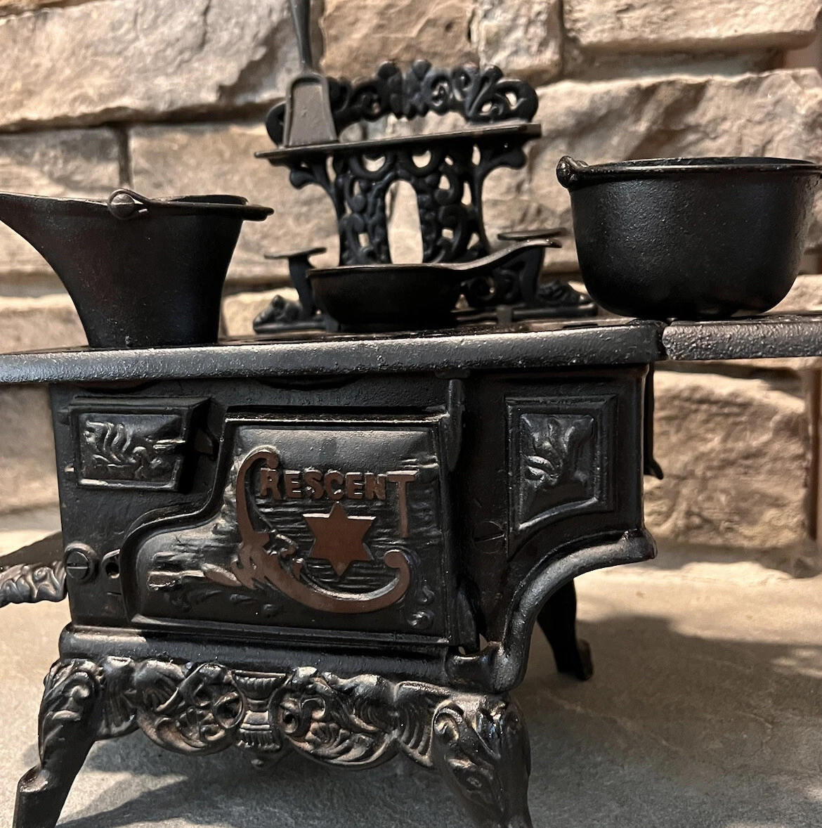 Vintage Crescent Cast Iron Stove Miniature Salesman Sample 1900s. Great  Cond. | eBay