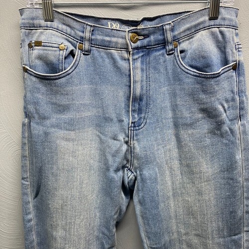 DG2 Diane Gilman Stretch Skinny Leg Mid Rise Niebieskie dżinsy 30W 30L Rozmiar 8 Damskie - Zdjęcie 2 z 5