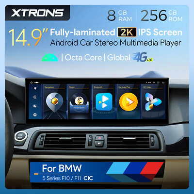 14,9'' Autoradio für BMW F10 F11 CIC Android 14 8-Kern 8G 256GB GPS Navi CarPlay