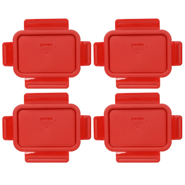 Pyrex 8602 4Lock/Freshlock Poppy Red Replacement Lid Cover (4Pack) eBay