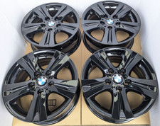 4x GENUINE BLACK BMW 1 2 SERIES E81 E82 E87 E88 F20 F21 E46 16" ALLOY WHEELS 