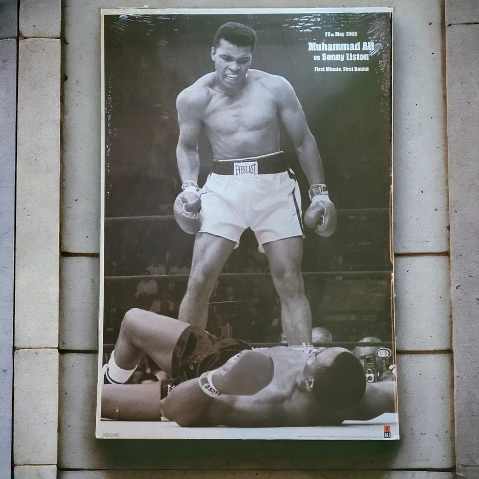 Vintage Muhammad Ali Large Poster Sonny Listen 24x36 Pyramid America Boxing Rare - Image 2 of 4
