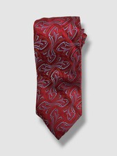  271 Charvet Men's Red Printed Silk Neck-Tie Classic Tie Size 58 x 3.5