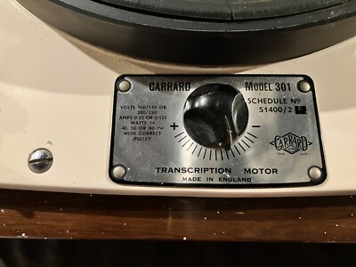 Vintage GARRARD 301 Turntable / Wharfedale Speakers