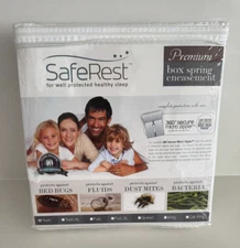 SafeRest Premium 9" Thick Box Spring Encasement - Waterproof - Noiseless -TWIN