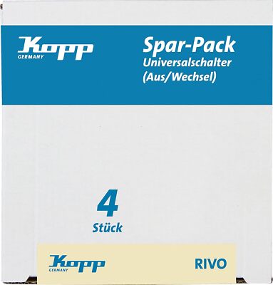 Kopp ProfiPack Aus-Wechselschalter Universalschalter EIN-AUS Lichtschalter 4 Er