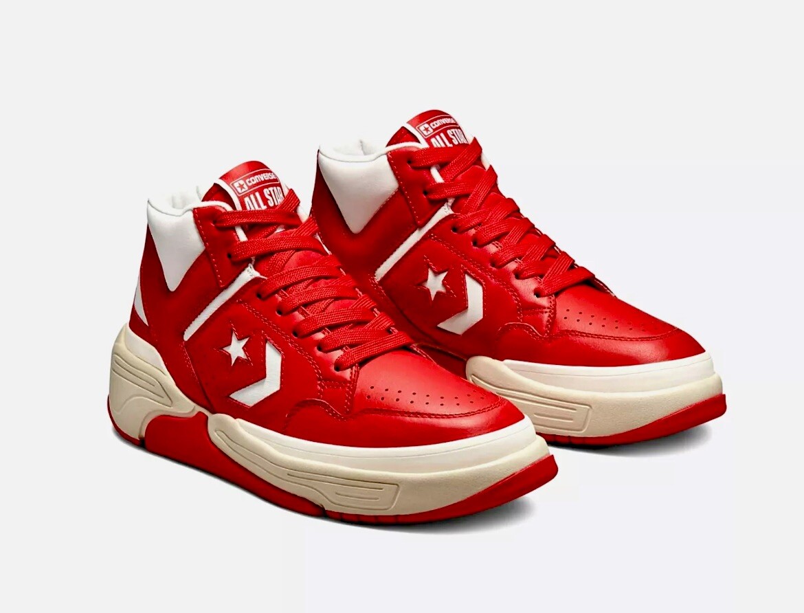 Converse Weapon CX Mid Shoes University Red White Men's Sz 9.5
