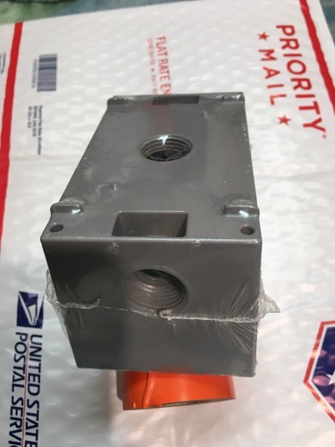DB-5V BWF All-Weather Deep Outdoor Three Hole 1/2" Junction Box , 2 5/8" deep - Picture 4 of 4