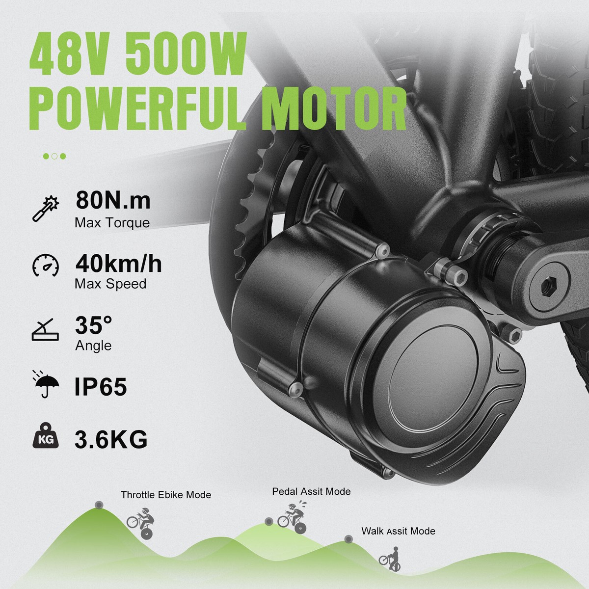 Tongsheng TSDZ2B 48V500W68-73MM Mid Drive Motor E-Bicycle