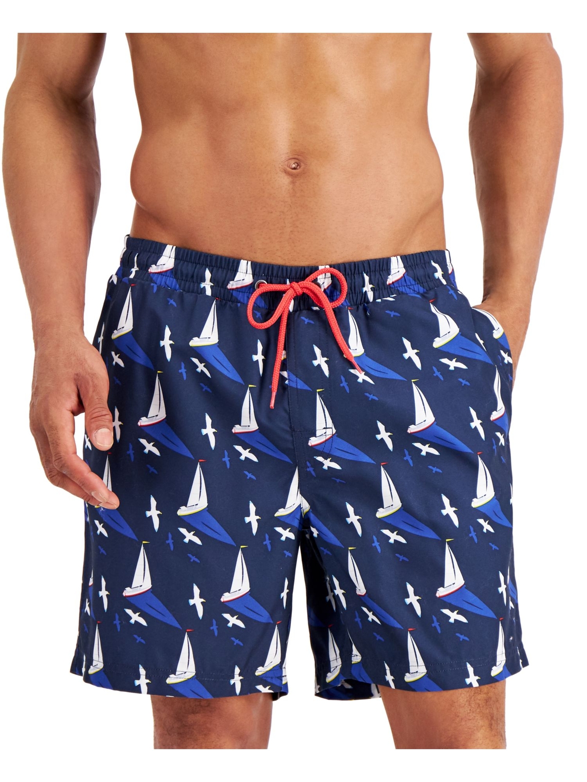 CLUBROOM Мужские быстросохнущие спортивные шорты темно-синего цвета с принтом классического кроя XXL 1390₽