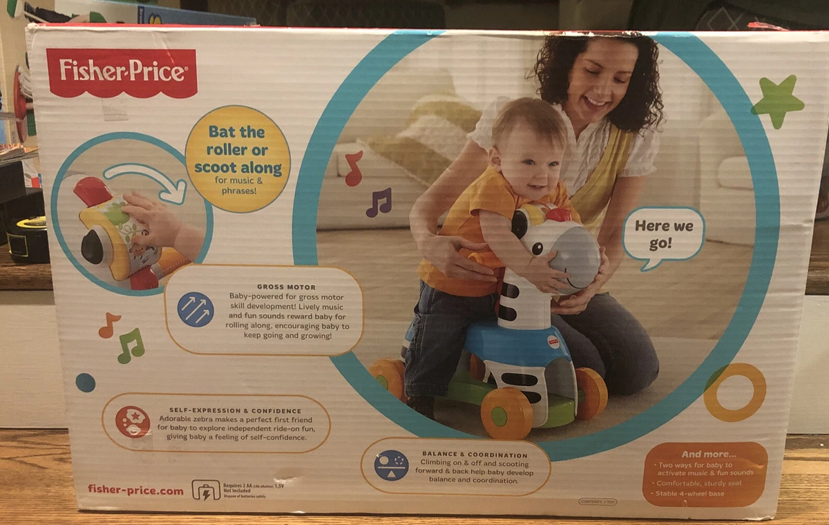 Fisher Price Rollin Tunes Zebra Baby Toy NIB OUT OF STOCK AT