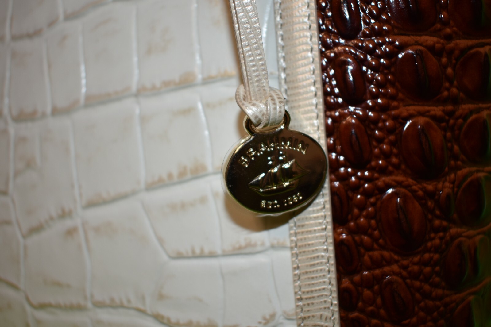 BRAHMIN MEDIUM MISHA LIGHT GOLD BRINKLEY NEW WITH TAGS | eBay